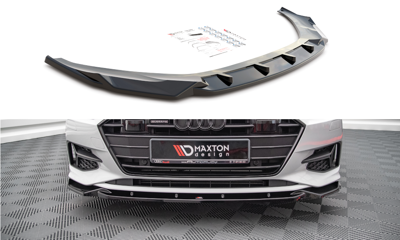 Maxton Design AU-A7-C8-FD2T Front Splitter V.2 Audi A7 C8 | ML Performance UK Car Parts