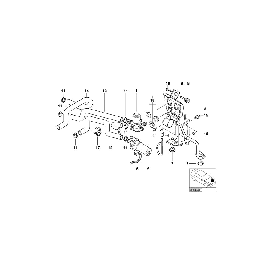 Genuine BMW 64116902192 E52 Additional Water Pump (Inc. Alpina V8 & Z8) | ML Performance EU
