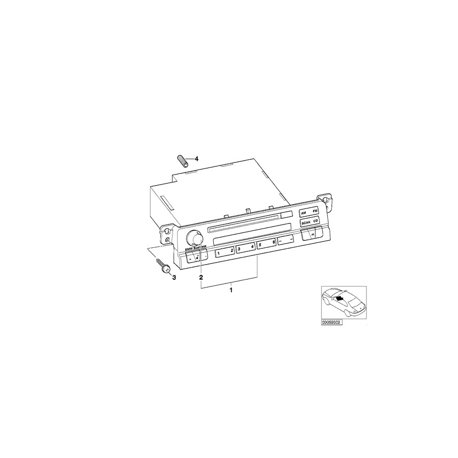 Genuine BMW 65126907813 E46 Button (Inc. M3, 325Ci & 318i) | ML Performance EU Car Parts