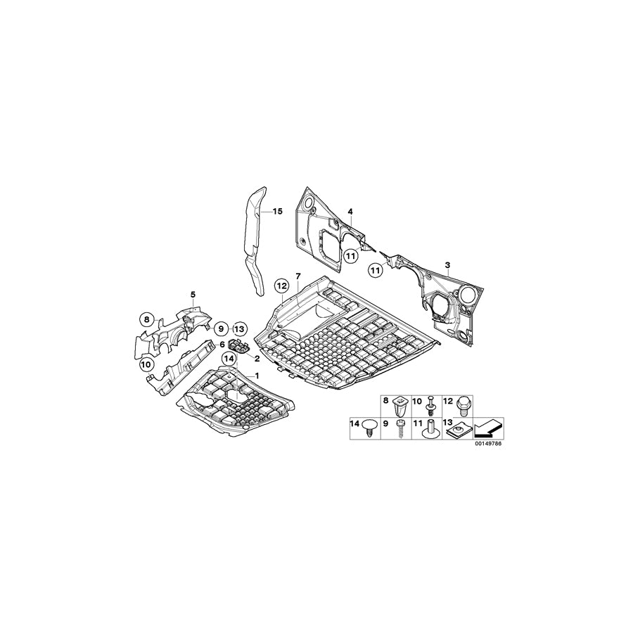 Genuine BMW 51717012076 E53 Cover, Steering Gear, Top Right (Inc. X5 3.0d & X5 4.6is) | ML Performance EU Car Parts