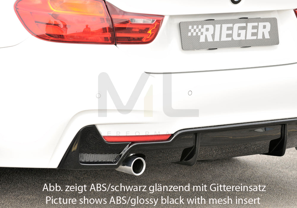 Rieger 00053476 BMW 4 Series F32 F33 F36 Rear Diffuser 2 | ML Performance EU Car Parts