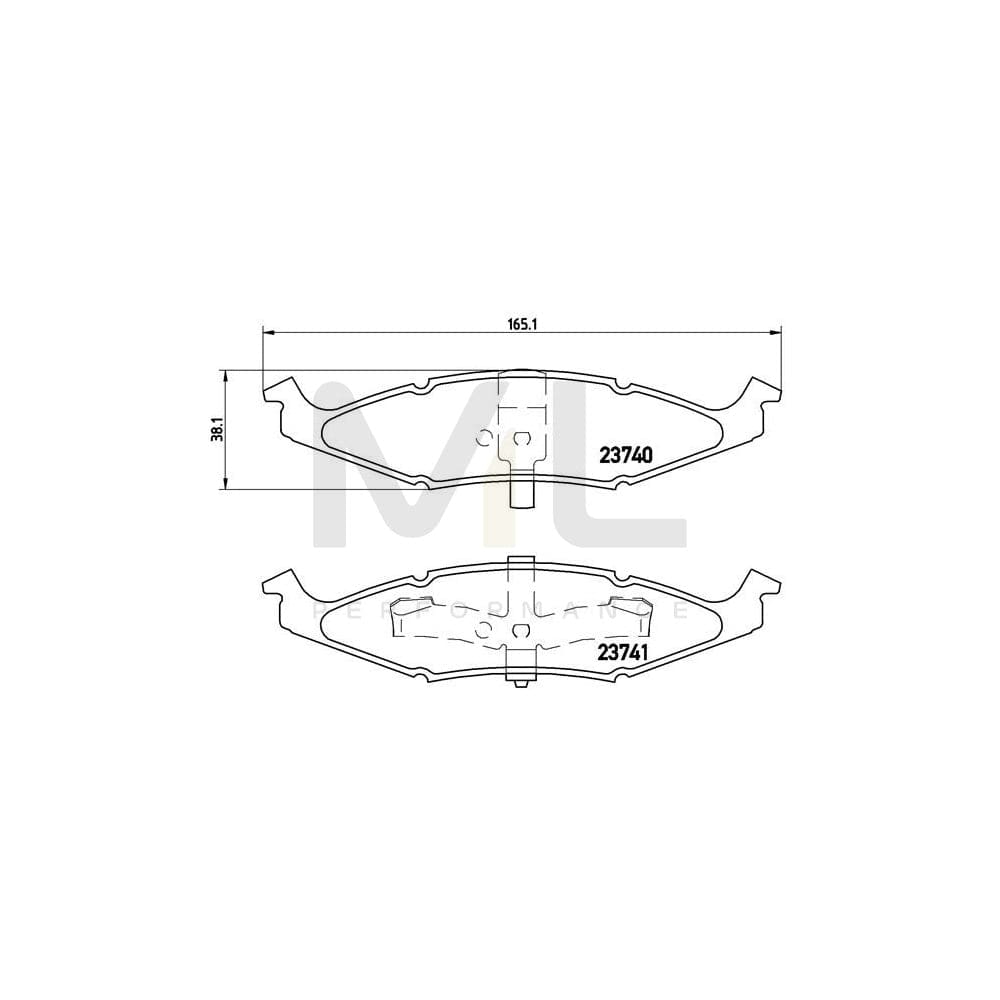 Brembo P 11 009 Brake Pad Set Excl. Wear Warning Contact, With Piston Clip | ML Performance Car Parts