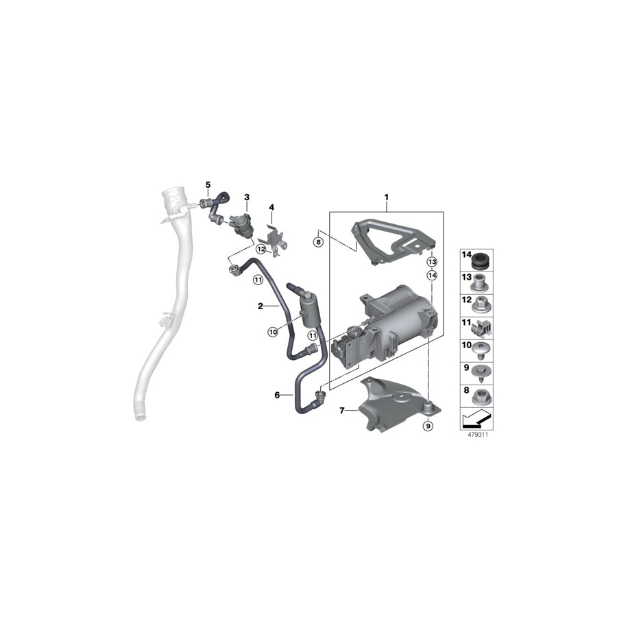 Genuine BMW 16137441214 F45 F15 Fuel Tank Non-Return Valve (Inc. 225xe & X5 40eX) | ML Performance EU