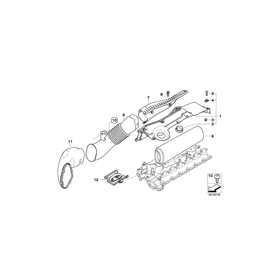 Genuine BMW 13717790056 E61 E60 Intake Duct (Inc. 530xd, 525xd & 525d) | ML Performance EU Car Parts
