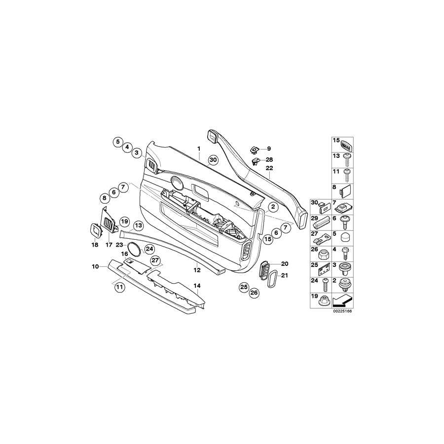 Genuine BMW 51419154462 E65 E66 Door Lining Leather Front Right BEIGE (Inc. 730d, 750Li & 730i) | ML Performance EU Car Parts