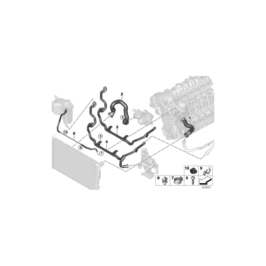 Genuine BMW 17127585739 E89 Line, Heater Return - Thermostat Expansion tank (Inc. Z4 35i) | ML Performance EU