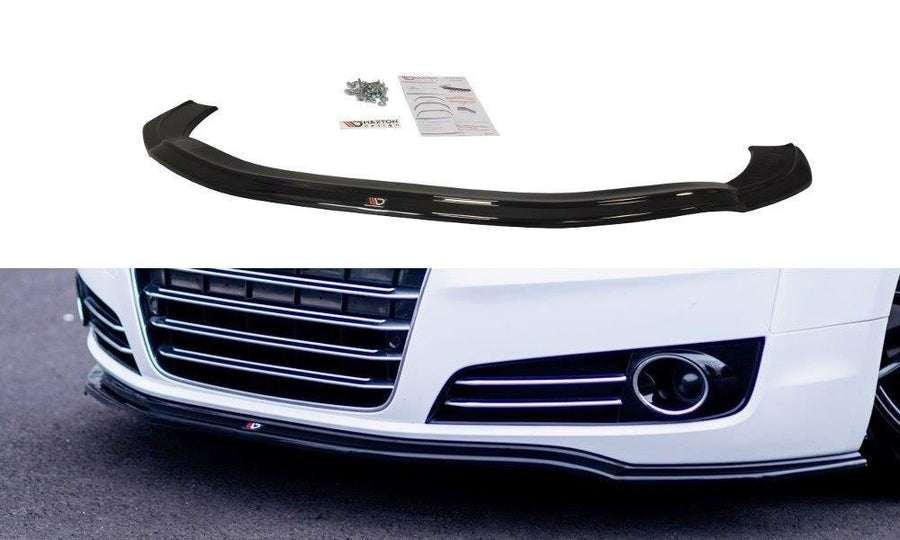 Maxton Design AU-A8-D4-FD1T Front Splitter Audi A8 D4 | ML Performance EU Car Parts
