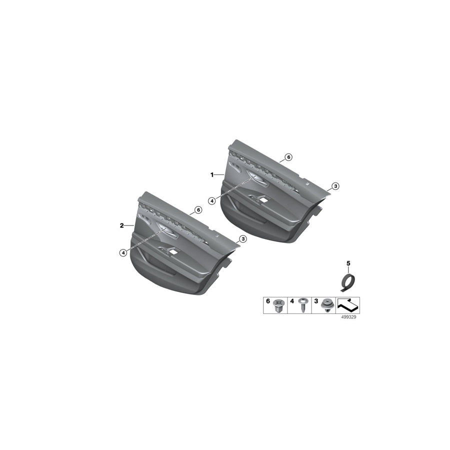 Genuine BMW 51427441381 F10 F11 Door Lining Leather Rear Left VENETOBEIGE/SW (Inc. Hybrid 5, 520dX & 528iX) | ML Performance EU Car Parts