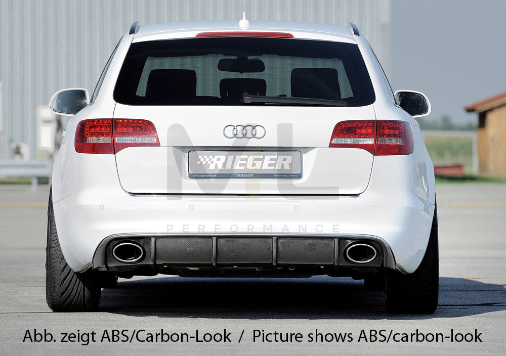 Rieger 00055335 Audi 4F A6 Rear Diffuser 2 | ML Performance EU Car Parts
