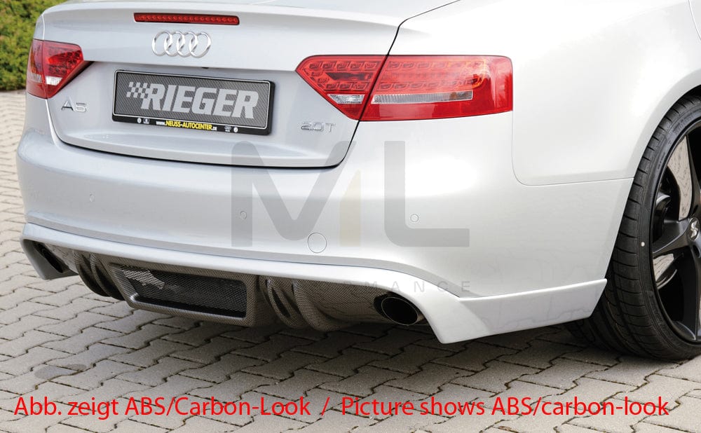 Rieger 00055428 Audi B8 B81 A5 Rear Diffuser 3 | ML Performance EU Car Parts