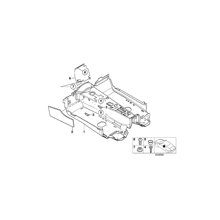 Genuine BMW 51478267834 E52 Cover, Floor Covering, Right SCHWARZ (Inc. ALPINA V8 & Z8) | ML Performance EU Car Parts