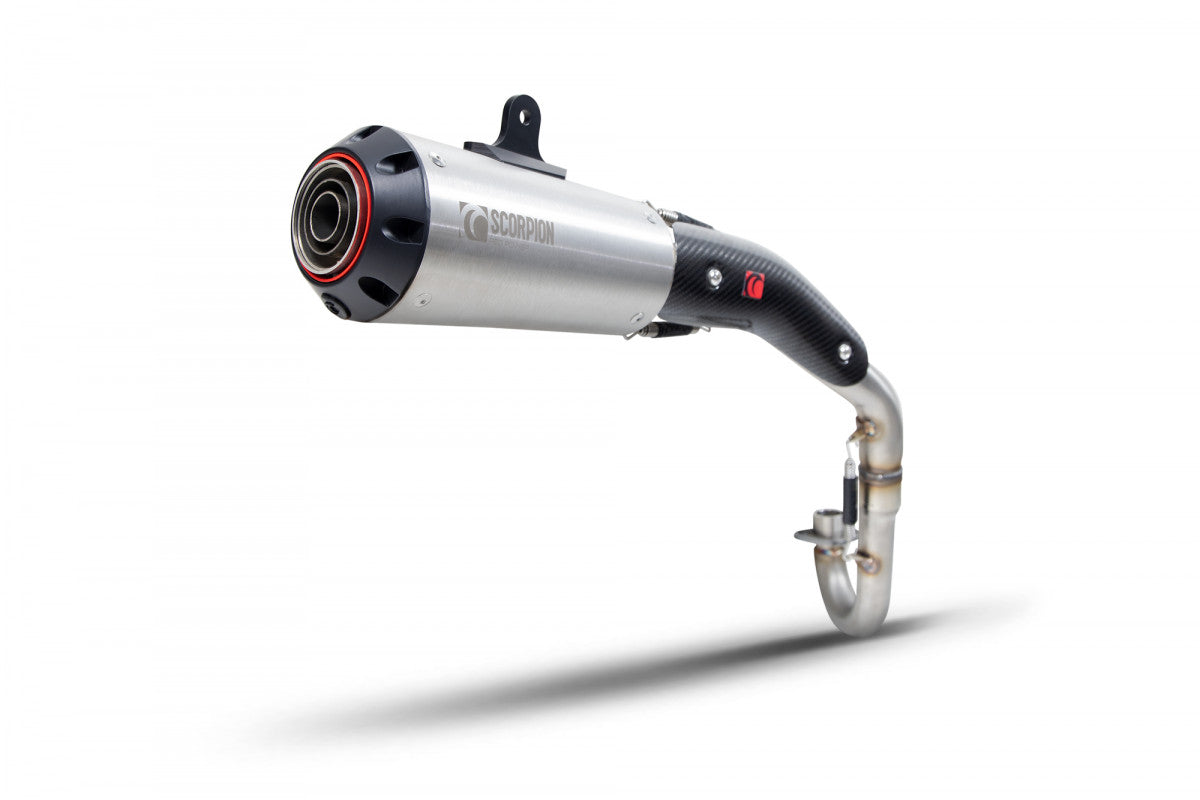 Scorpion PHA193SYSSEO Honda Monkey Red Power Full System - Brushed Stainless Steel Sleeve | ML Performance EU EU