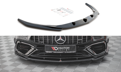 Maxton Design ME-CLA-118-45AMG-FD1T Front Splitter V.1 Mercedes Benz CLA 45 AMG Aero C118 | ML Performance UK Car Parts