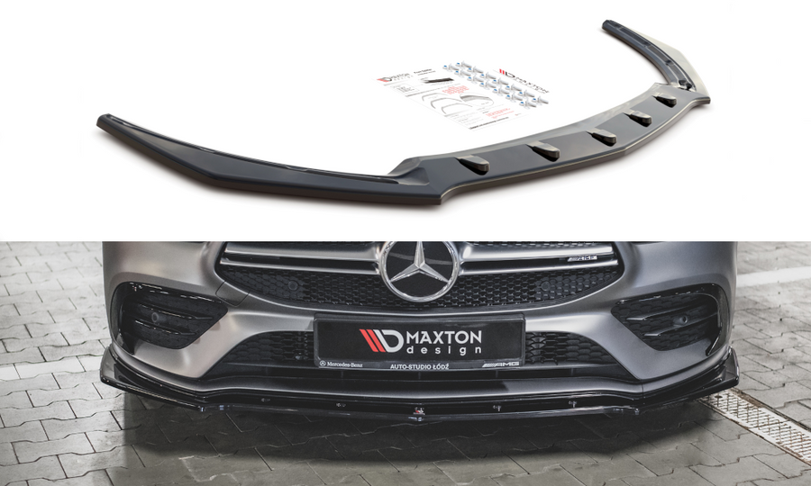 Maxton Design ME-CLA-118-35AMG-FD2T Front Splitter V.2 Mercedes Benz CLA35 AMG Aero C118 | ML Performance UK Car Parts