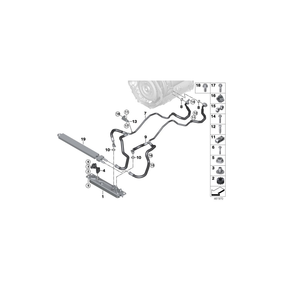 Genuine BMW 17217850110 Transmission Oil Cooler Line, Flow (Inc. X5 M & X6 M) | ML Performance EU