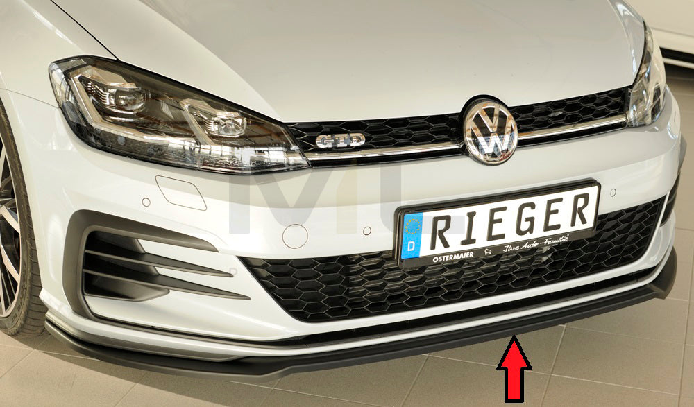 Rieger 00059580 VW Mk7 Golf Front Splitter (GTI, GTD & GTE) 1 | ML Performance EU Car Parts