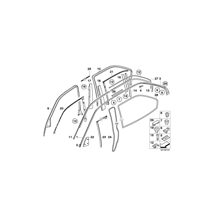 Genuine BMW 51347001069 E38 Covering Left SCHWARZ (Inc. 750i, 740i & 735i) | ML Performance EU Car Parts