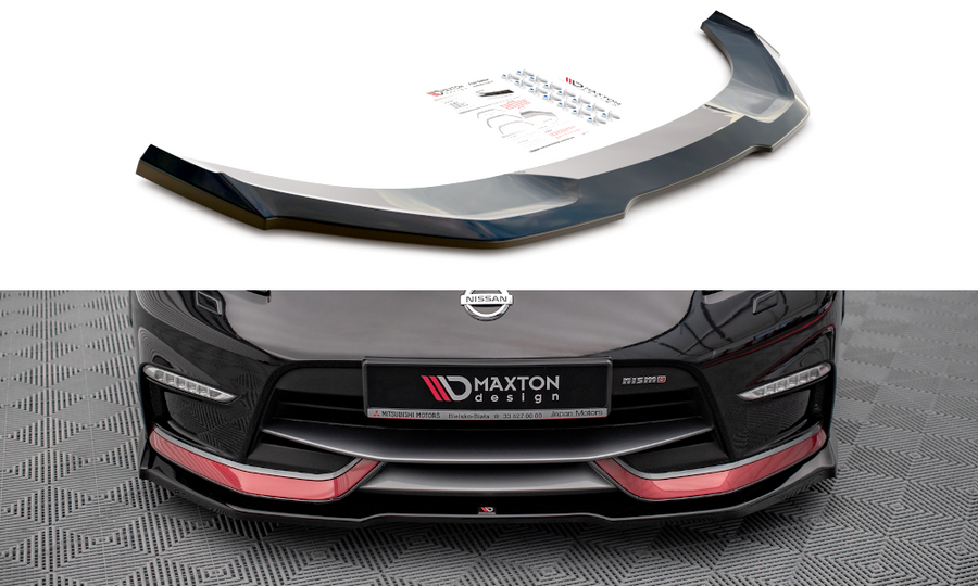 Maxton Design NI-370Z-NISMO-FD1T Front Splitter V.1 Nissan 370Z Nismo Facelift | ML Performance UK Car Parts