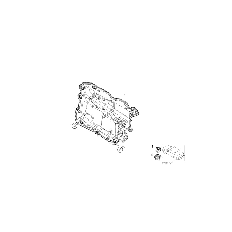 Genuine BMW 51427181061 E65 Carrier, Door Rear Left (Inc. 740d, 760i & 745d) | ML Performance EU Car Parts