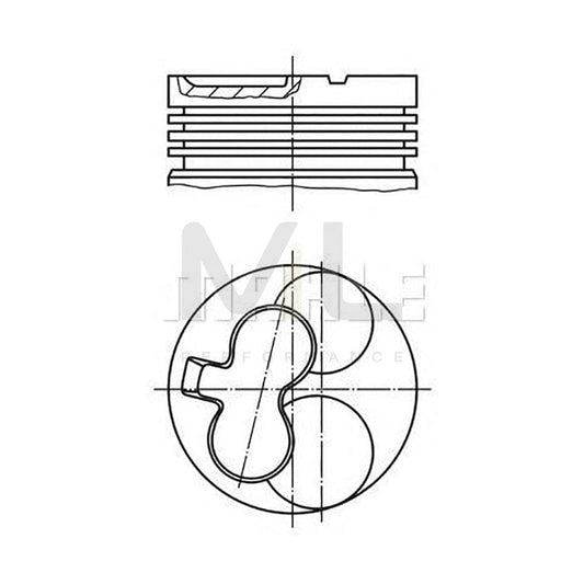 MAHLE ORIGINAL 640 39 00 Piston 92,9 mm, with piston rings, with piston ring carrier | ML Performance Car Parts
