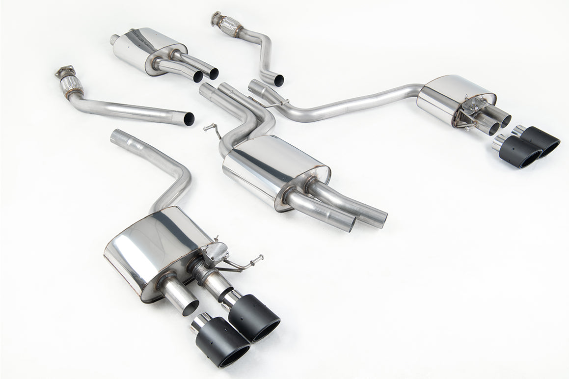 MillTek SSXAU671 Audi SQ5 Cat-Back Exhaust with Quad Carbon Jet-100 Tips