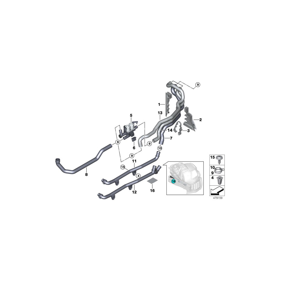 Genuine BMW 64219226749 F10 F11 Hose, Inlet (Inc. 528iX, 528i & 520i) | ML Performance EU