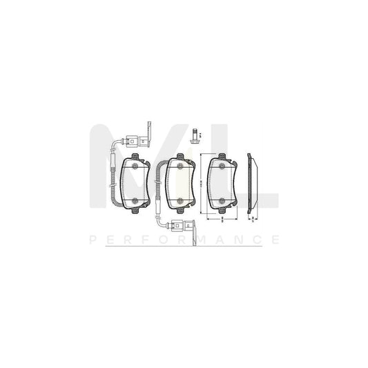 Bosch 0986Tb2425 Brake Pad Set Incl. Wear Warning Contact | ML Performance Car Parts