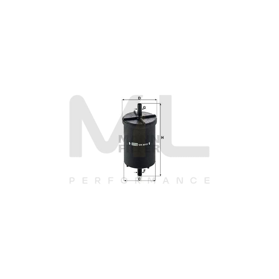 MANN-FILTER WK 6012 Fuel filter In-Line Filter | ML Performance Car Parts