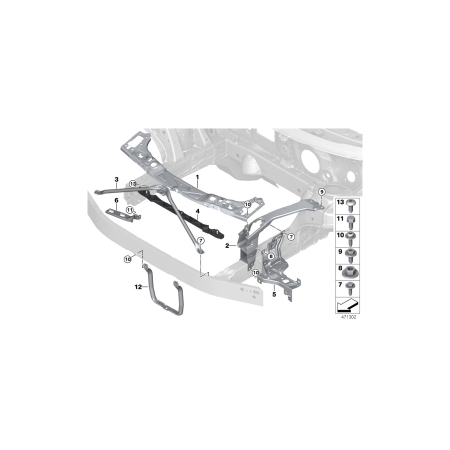 Genuine BMW 51647302532 F45 F46 Support, Headlight Arm, Right (Inc. 220i, 225i & 216i) | ML Performance EU