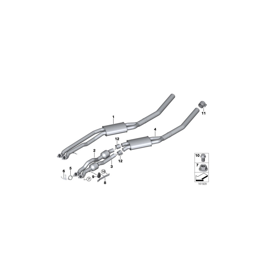 Genuine BMW 18207548742 E70 E71 Bracket, Front Muffler (Inc. X5 3.0si & X6 35iX) | ML Performance EU