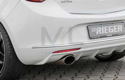 Rieger 00051325 Opel Astra J Rear Diffuser 1 | ML Performance EU Car Parts
