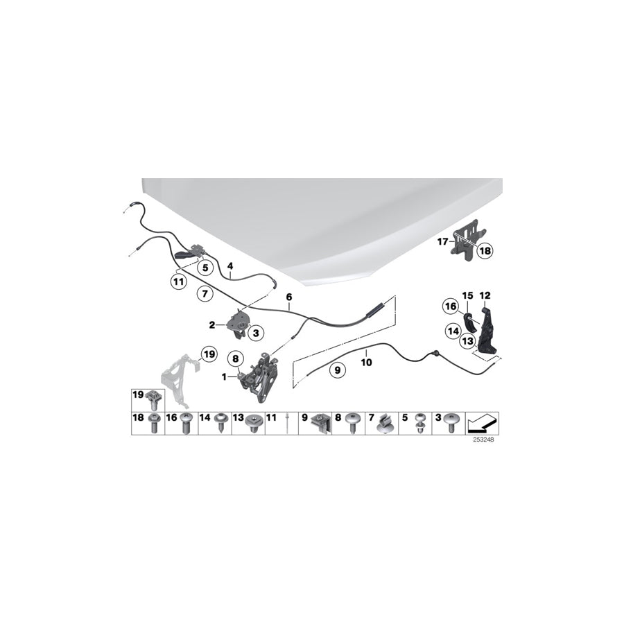 Genuine BMW 51647200439 F04 F07 F02 Adjustment Element (Inc. 550iX 4.4, 740Li & 730Li) | ML Performance EU