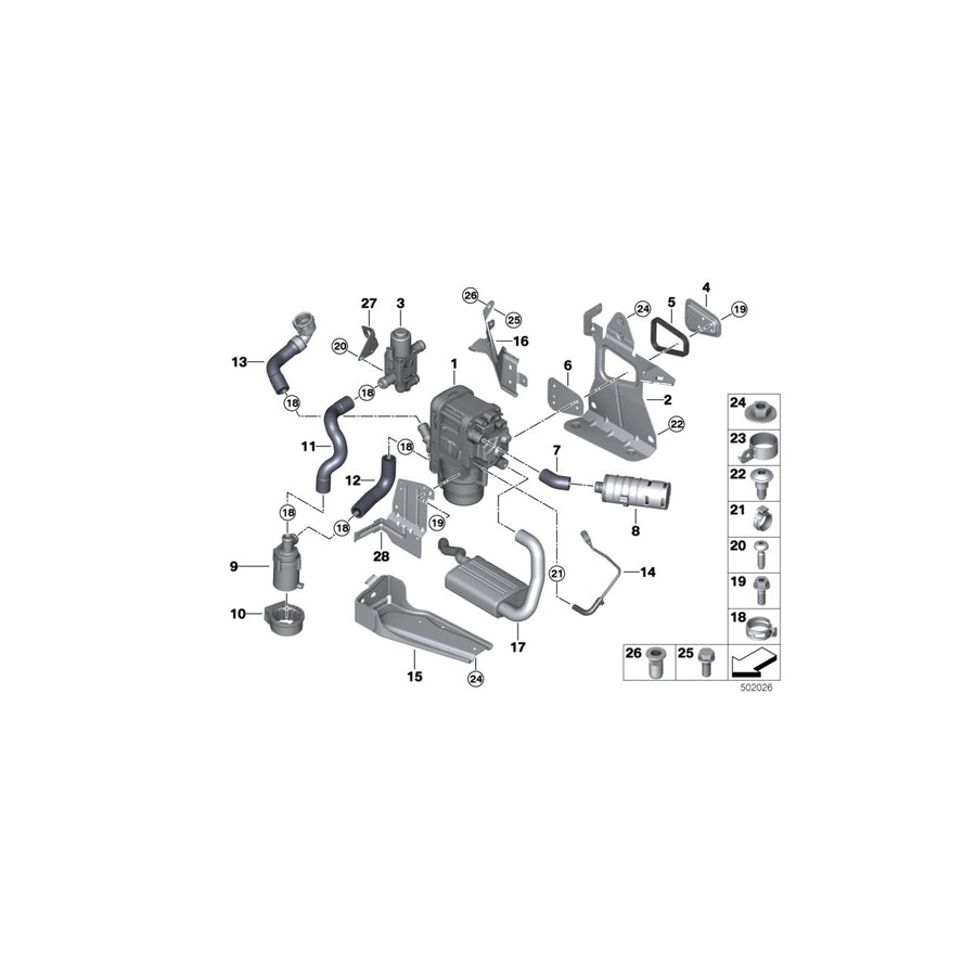 Genuine BMW 64129330835 G15 G02 G30 Bracket, Recirculation Pump, Aux. Heater (Inc. 330dX, X3 M40iX & X3 20i 1.6) | ML Performance EU