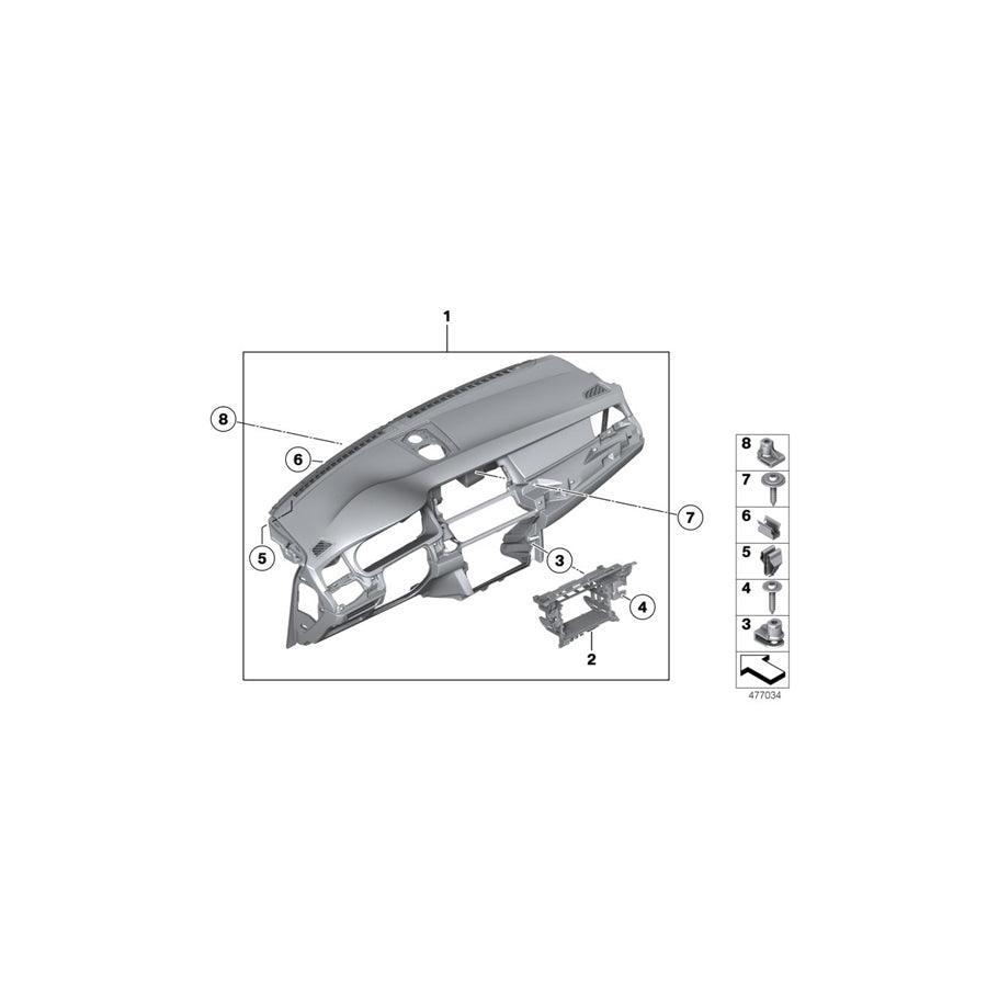 Genuine BMW 51459142660 F07 F07 Instrument Carrier, Instrument Panel (Inc. 535d, 528i & 550iX 4.0) | ML Performance EU Car Parts