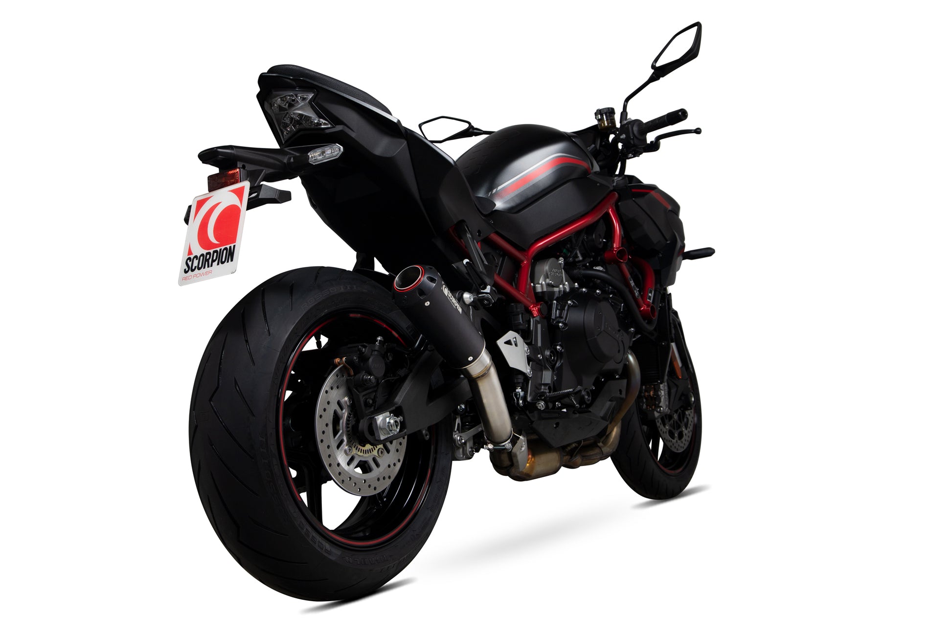 Scorpion PKA135BCER Kawasaki Z H2 Red Power Slip-On - Black Ceramic Coated Sleeve | ML Performance EU EU