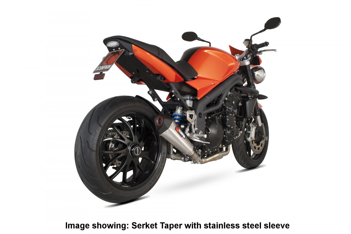 Scorpion RTR66SETEO Triumph Speed Triple 1050 Serket Taper Slip-On - Titanium Sleeve | ML Performance EU EU