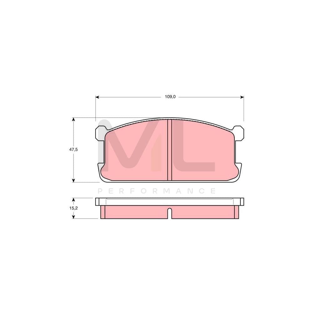 TRW Gdb194 Brake Pad Set Not Prepared For Wear Indicator | ML Performance Car Parts