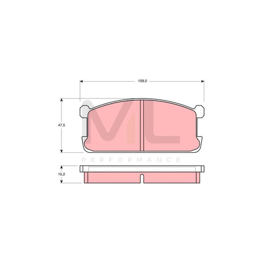 TRW Gdb194 Brake Pad Set Not Prepared For Wear Indicator | ML Performance Car Parts