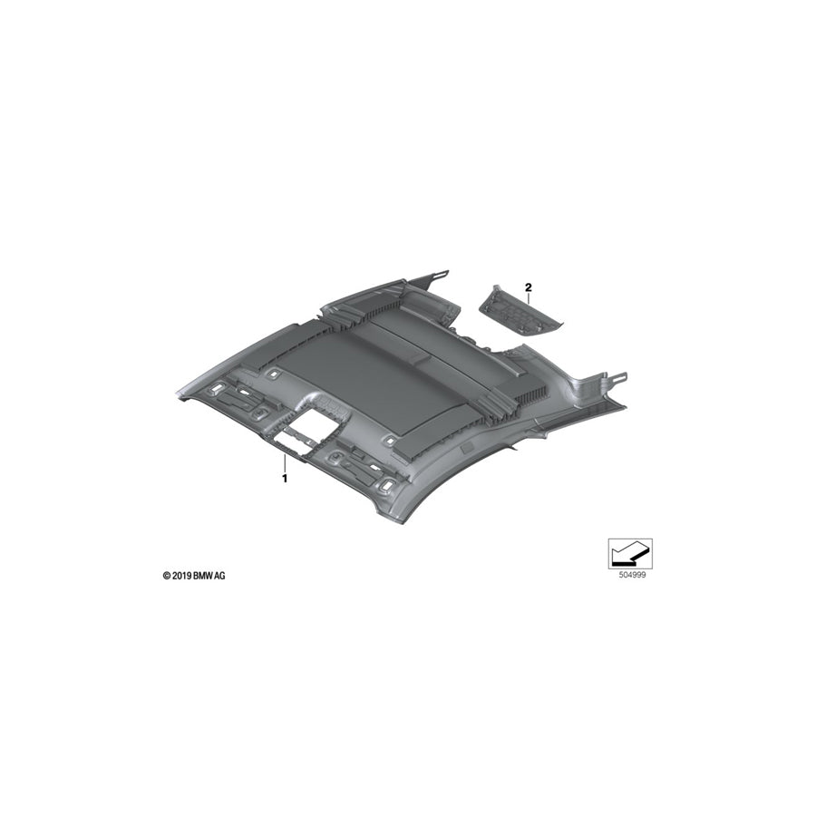 Genuine BMW 51447996641 F92 G15 Roofliner Alcantara NACHTBLAU (Inc. M8, 840iX & 840dX) | ML Performance EU Car Parts