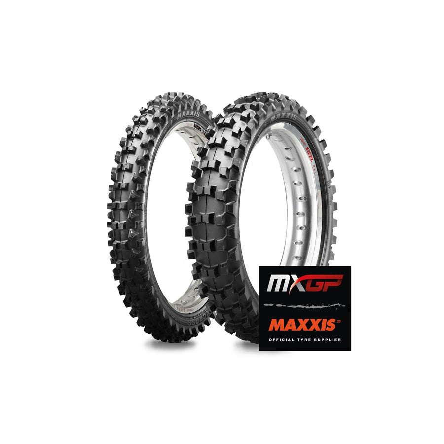 MAXXIS 2770122 65cc MX-ST+ Tyres - Matched Pair - 60/100x14 + 80/100-12 | ML Performance EU