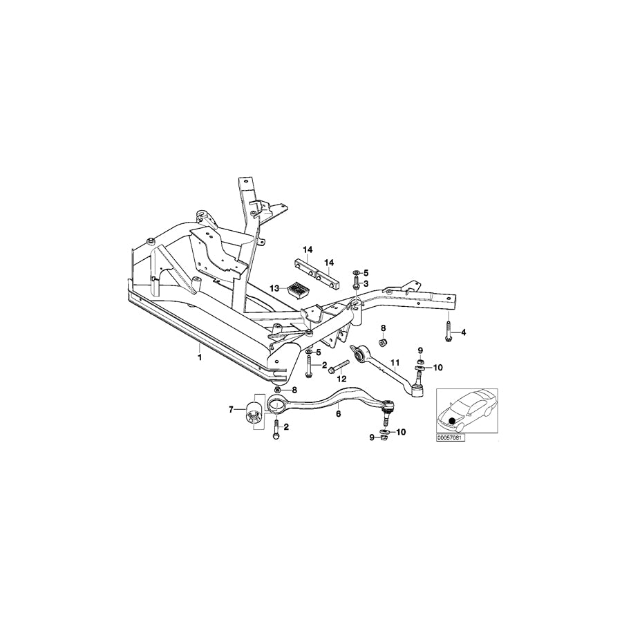 Genuine BMW 31101097139 E52 Front Axle Support (Inc. ALPINA V8 & Z8) | ML Performance EU Car Parts