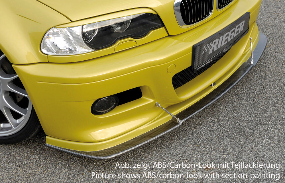 Rieger 00099517 BMW E46 Front Splitter 1 |ML Performance EU Car Parts