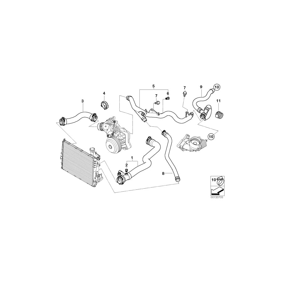 Genuine BMW 64216900585 E46 Hose Clamp (Inc. 320d, 318td & 318d) | ML Performance EU Car Parts