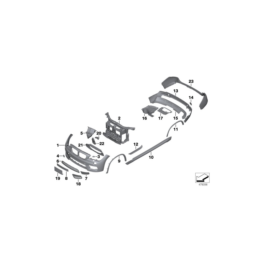 Genuine BMW 51648038058 E84 Front Panel M (Inc. X1 20dX, X1 20iX & X1 18dX) | ML Performance EU