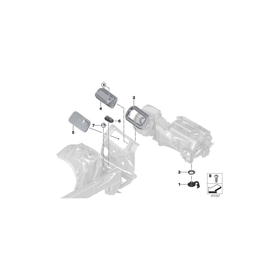 Genuine BMW 64319301586 G16 RR31 Lid Sealing Frame (Inc. 750iX, 725d & 540i) | ML Performance EU
