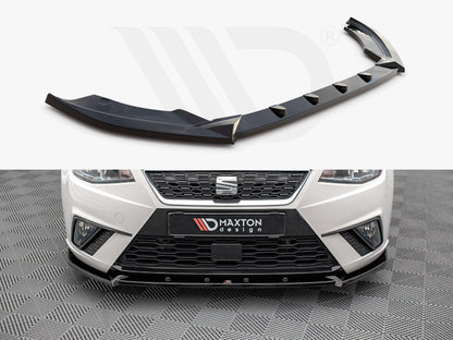 Maxton Design SE-IB-5-FD1T Front Splitter V.1 Seat Ibiza MK5 (2017-2021) | ML Performance UK Car Parts