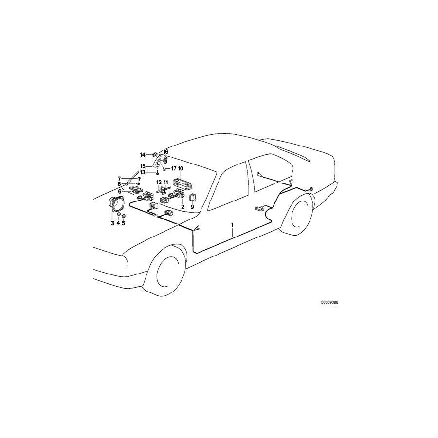 Genuine BMW 65138375083 E32 Left Loudspeaker Tweeter SCHWARZ (Inc. 740iL, 750iL & 750i) | ML Performance EU Car Parts