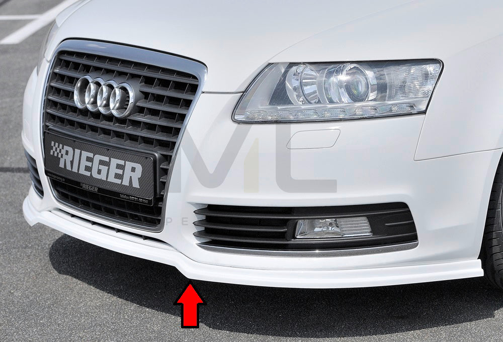 Rieger 00055330 Audi 4F A6 Front Splitter 1 | ML Performance EU Car Parts