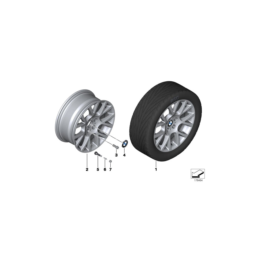 Genuine BMW 36116775997 F02 F01 F04 Light Alloy Rim 10JX21 ET:41 (Inc. 730d, 740i & 550iX 4.4) | ML Performance EU Car Parts