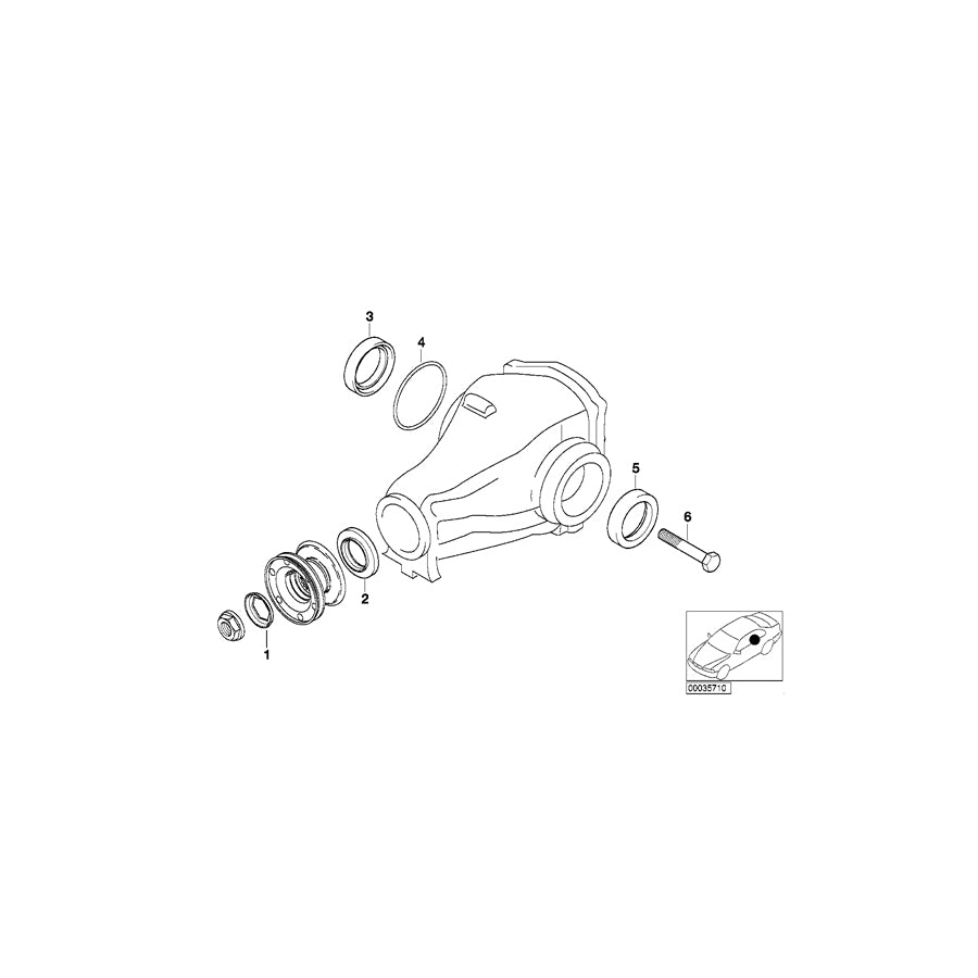 Genuine BMW 33141213062 E34 Shaft Seal (Inc.  & 525ix) | ML Performance EU Car Parts